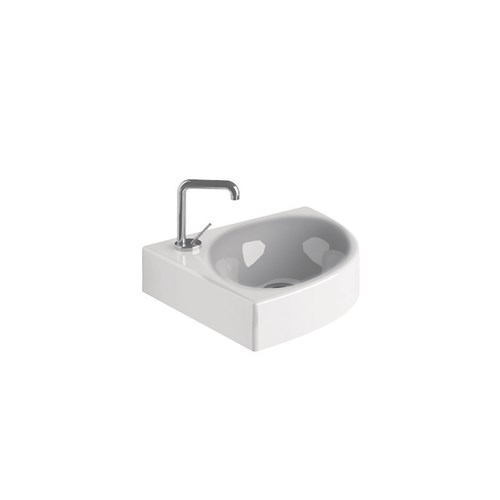 A corner washbasin for particularly small bathrooms