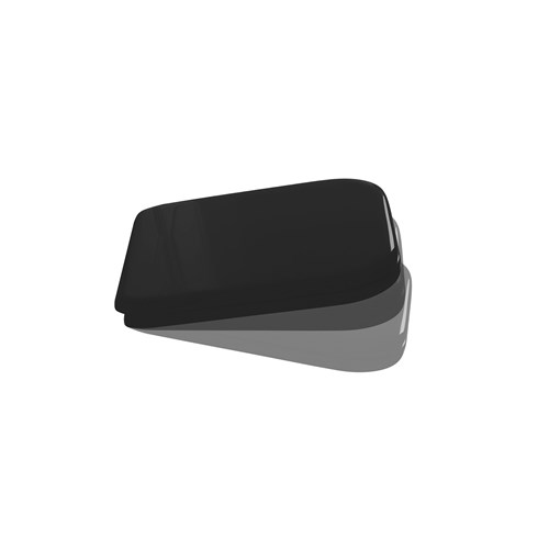 Glossy black resin polyester toilet seat and cover SOFT CLOSE.